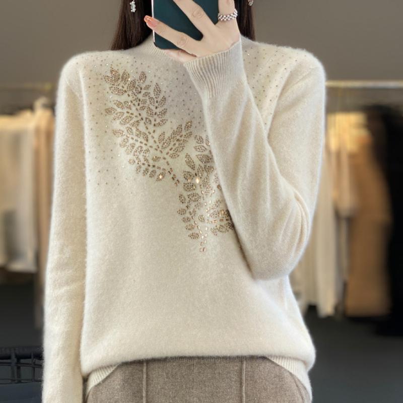 Dame Høst og Vinter Mote Allsidig Basis Genser Genser Myk Pullover Genser