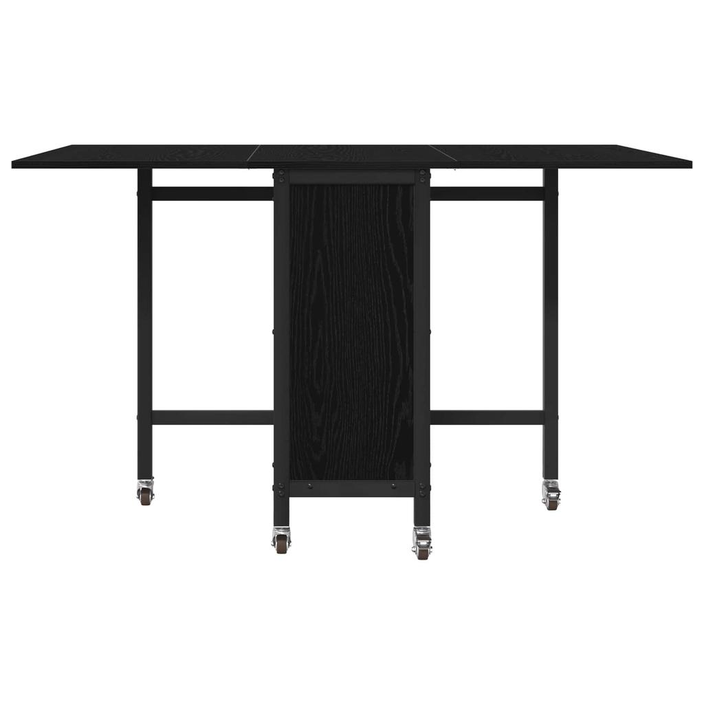 Folding Dining Table with Casters 130 x 80 x 76.5 cm Engineered Wood