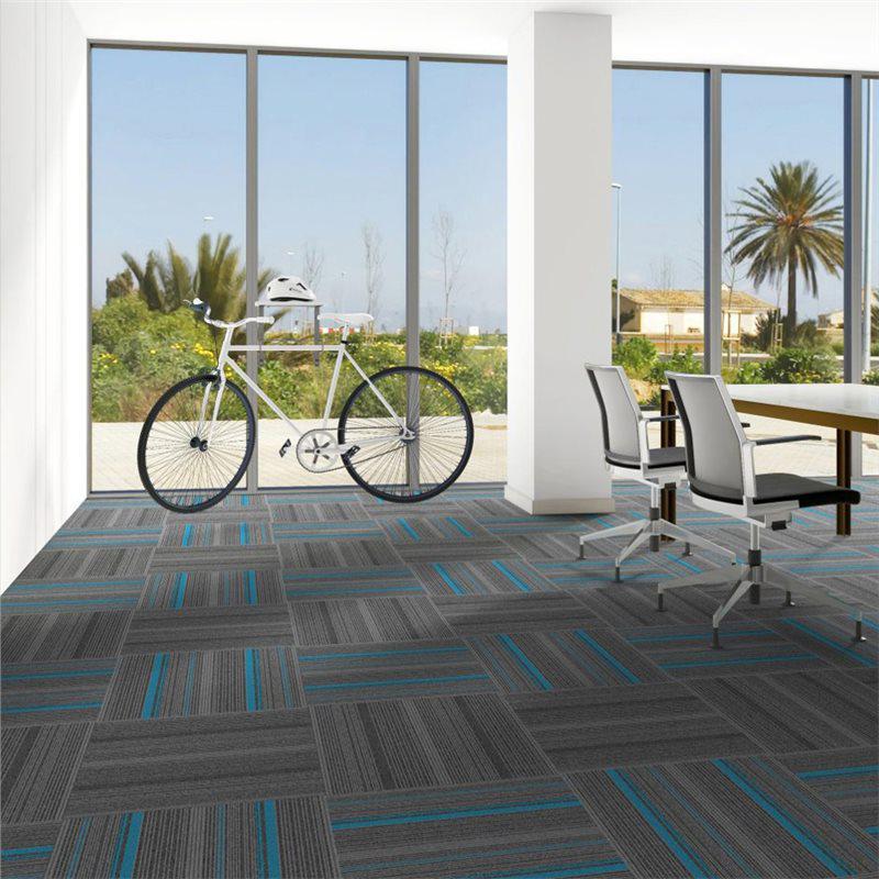Thickened Commercial Office Carpet Tiles for Large Area Flooring