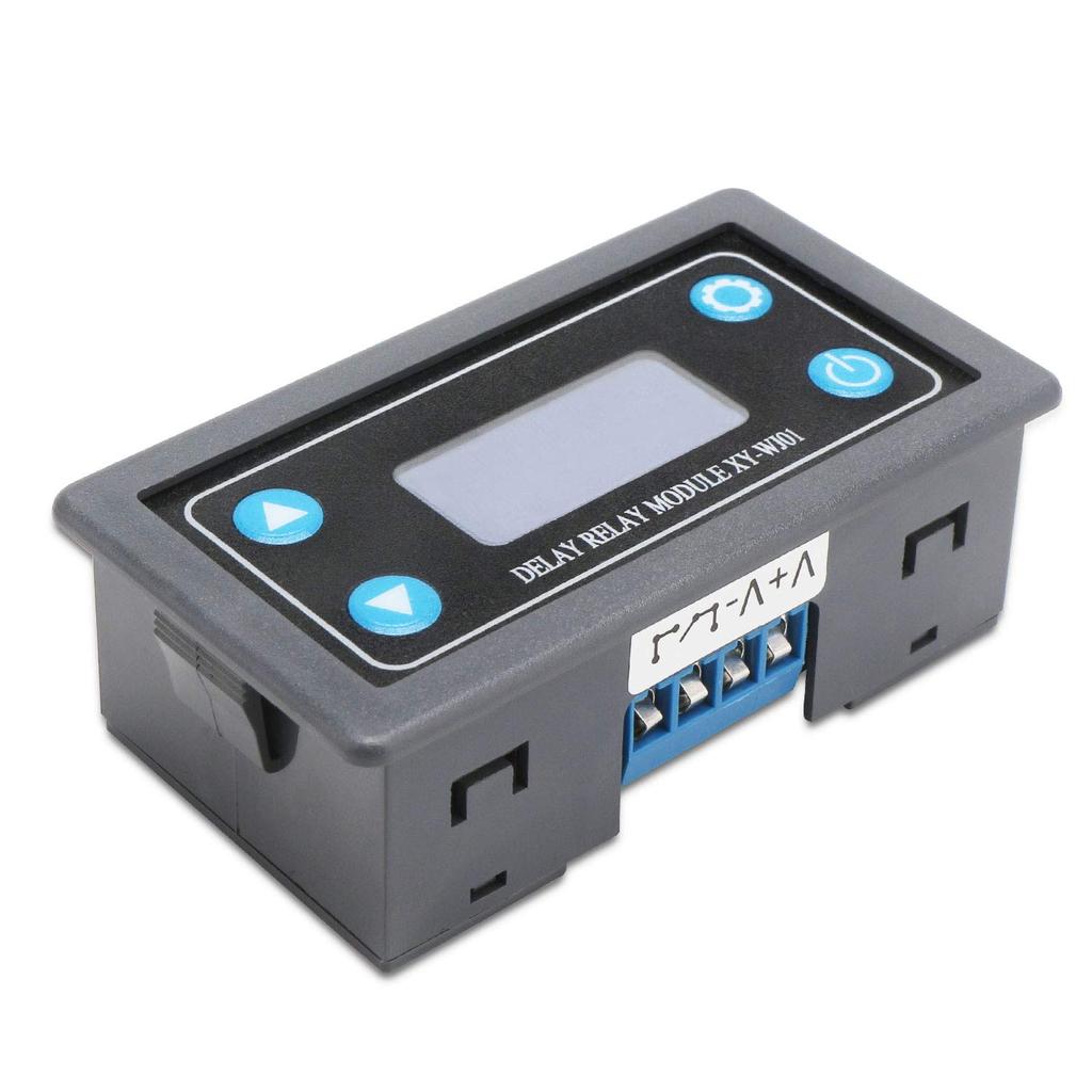 DROK Delay Relay Module, DC 6-30V Timer Relay 12V 24V 0.01S-9999Min 50MA Digital Timer Cycle Delay Switch Module AC 220V Power On-Off Controller With