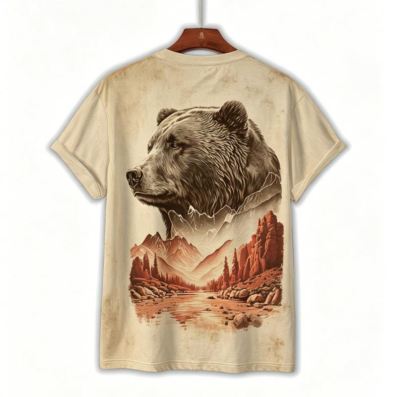 T-shirt à col rond et manches courtes, tissu confortable et respirant, style décontracté et sportif