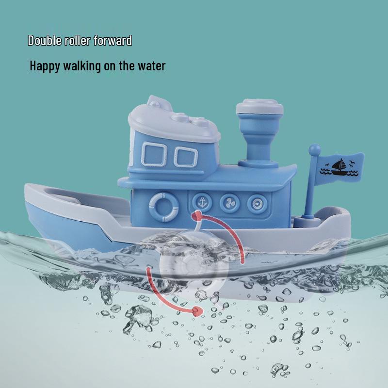Infant Bath Toy Set: Steamboat, Turtle & Dolphin Spraying Toys for Toddlers