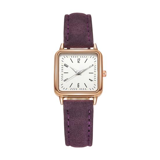 Quartz Watch for Women Luminous Hands Compact Wristwatch Elegant Arabic Numerals Watch Easy Night Reading Square Watch for Daily Wear Gift