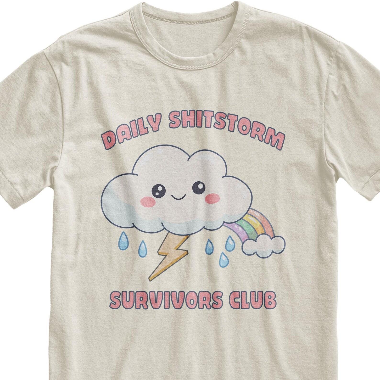 Daily Shitstorm Survivors Club T-Shirt, Sarcastic Softstyle Tee M