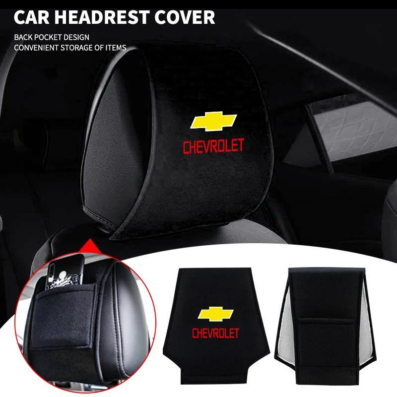 Housse d'appuie-tête de voiture Oreiller d'appui-tête de siège Housse d'appui-tête pour le cou Style de voiture Pour Chevrolet Spark Captiva Cruze Tracker Orlando Trax Epica