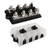 Bus Bar Marine RV Battery Terminal Power Distribution Block 2 Row M8 Stud DC12‑48V 150A Black