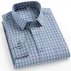High Quality 100% Cotton Brushed Long Sleeve Shirts for Man Slim Fit Shirt Plaid Casual Soft Striped Elegant Designer Clothes
