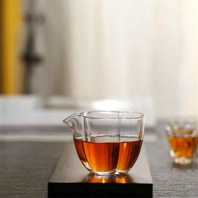 200ml Haitang High Borosilicate Glass Tea Pitcher Fair Mug Heat resistant Chahai Tea Cup Tea Dispenser Kungfu Tea Set Teaware