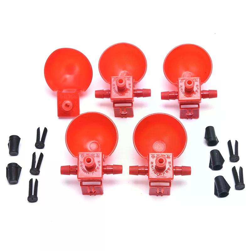 5Pcs Poultry Chicken Automatic Feeder Drinker Coop Bird Water Drinking Cups