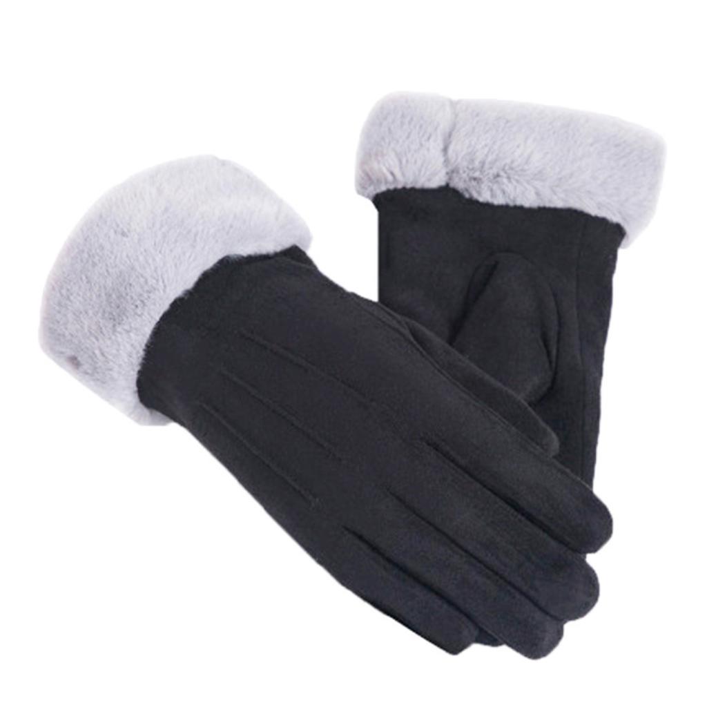 Winter Gloves for Women Touchscreen Women s Winter Warm Suede Gloves for Cycle Driving Skiing Outdoor Sports