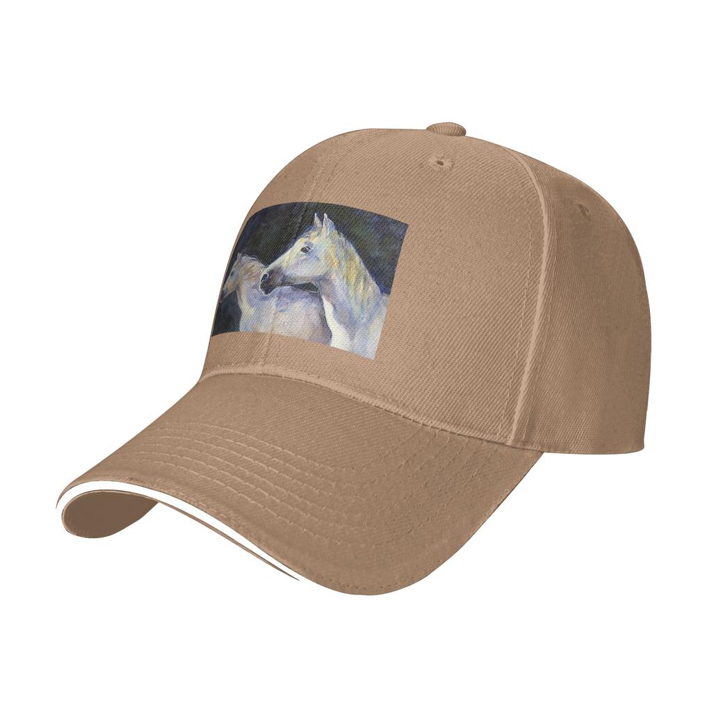 Double Horse Portrait Design Cap Casual Baseball Caps Adjustable Hat Hip Hop Summer Unisex Baseball Hats Customizable