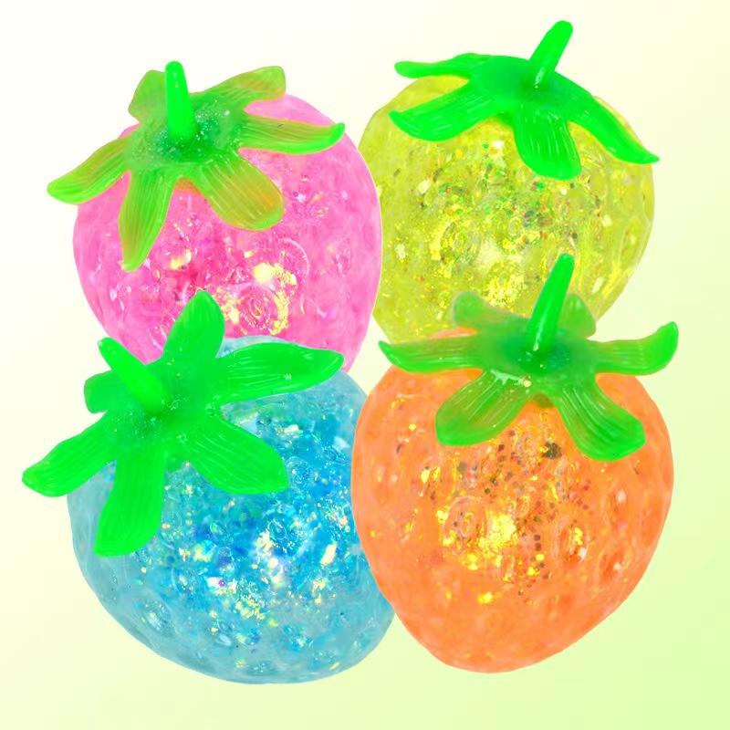 Artificial Fruit Gold Powder Decompression Ball, Safe Maltose Syrup Slow Rebound Decompression Over Home Toys, Gift Decorations
