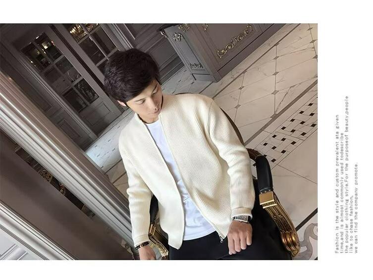 Men's Double Zipper Japanese Style Knit Cardigan Sweater - Autumn/Winter Fashion, Versatile Casual Outerwear.