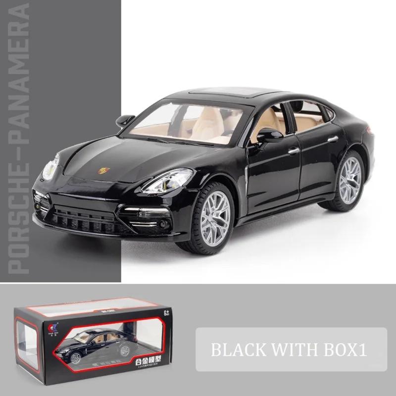 1:24 Porsche Panamera Alloy Model Car Simulation Sound And Light Pull Back Children's Diecast Toy Car With 6 Door Can Opend