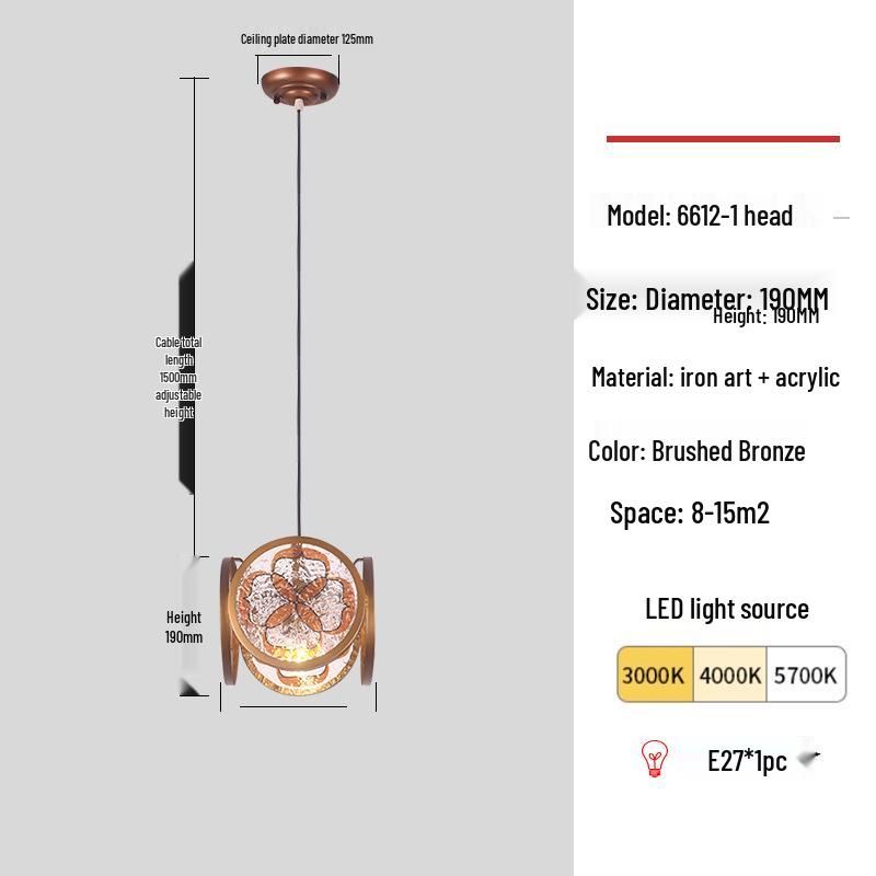 2025 French Retro Chinese Style Chandelier for Master Bedroom & American Study