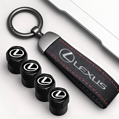 Auto Reifen Felgen Ventilkappen Abdeckung Wildleder Auto Schlüsselanhänger Ring Schlüsselanhänger Für RX330 IS250 Ct200h ES300h RX350 IS300h NX300h RX400h