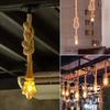 Home Decor Creative Rope Lamp Durable Vintage Edison Bulb Chandelier Hemp Rope Material Edison Bulb Hanging lamp Loft