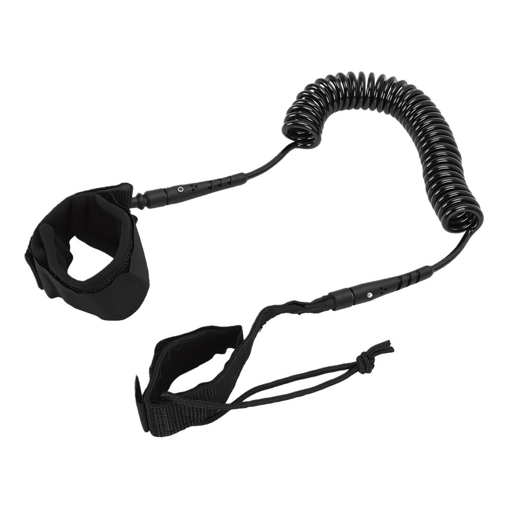 Ankle Surfboard Leash TPU Nylon 9.8FT Coiled Stand Up Paddle Board Leash Leg Rope for Shortboard Longboard
