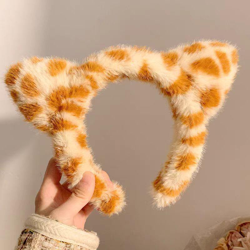 

Милые плюшевые повязки на голову с животными для женщин: Аксессуары для волос осень/зима для маски для лица и выхода в свет