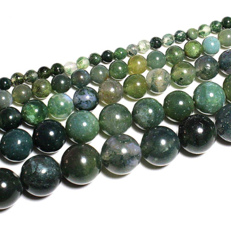 Мода натуральный камень агат Шарм свободные бусины DIY круглые бусины ювелирные аксессуары 6mm-30pcs