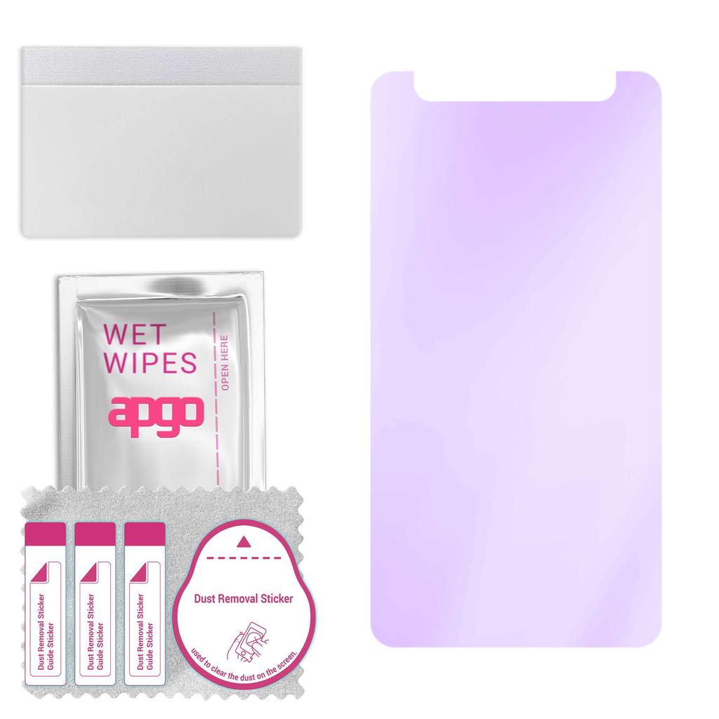 apgo Anti-Blue 9H Hybrid Protective Glass Compatible with Sharp Aquos D10, Flexible Nano Glass, Great Replacement for Tempered Glass, Scratch-resistan