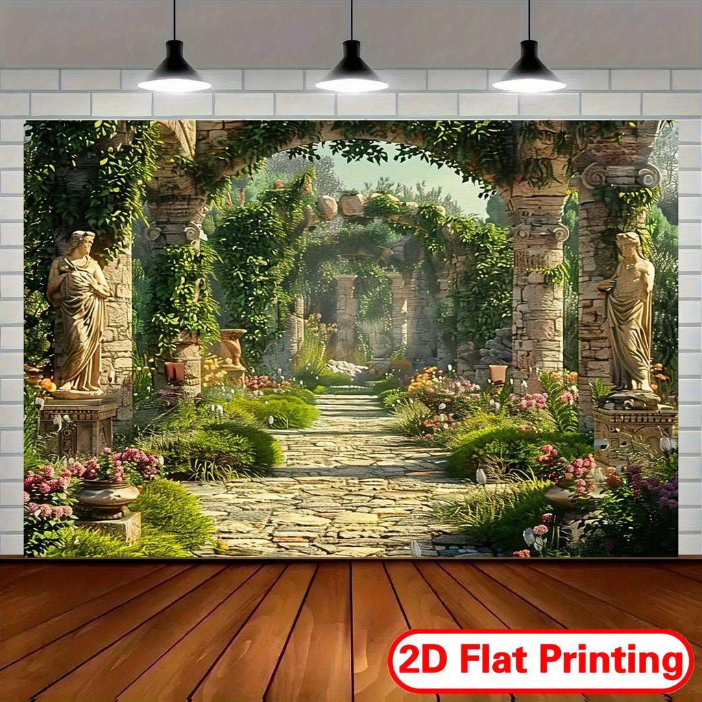 1Pcs Ancient Greek Arch Garden Stone Pillars Decoration Background Historic Backdrop Decorations For Photo Studio Booth Party