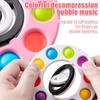 3D Flip Gyroscope Push Bubble Metal Looking Gyroscope Bubble Toys for Stress Relief Sensory Toy Party Favor for Kids