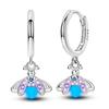 2025 New 925 Sterling copper Hoop Earrings Flowers Zircon Drop Earrings Stud For Woman Fine Birthday Wedding Party Zircon Gifts