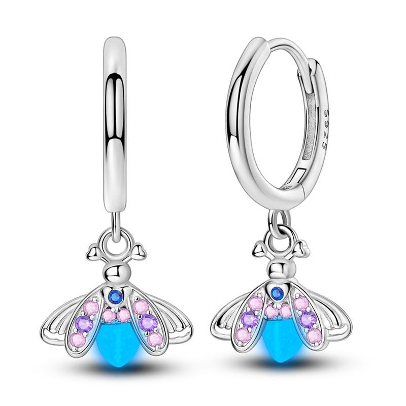 2025 New 925 Sterling copper Hoop Earrings Flowers Zircon Drop Earrings Stud For Woman Fine Birthday Wedding Party Zircon Gifts