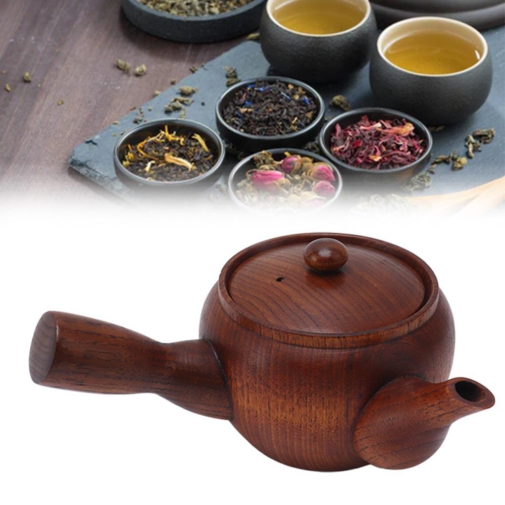 

Durable Construction Wooden Tea Pot Traditional Wooden Kung Fu Tea Pot Home Use