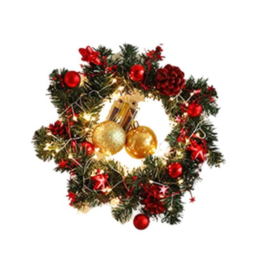 Christmas Wreath for Front Door Artificial Pine Wreath with Berries/Pinecones/Flowers for Holiday Indoor Outdoor Wall Window Porch Decor