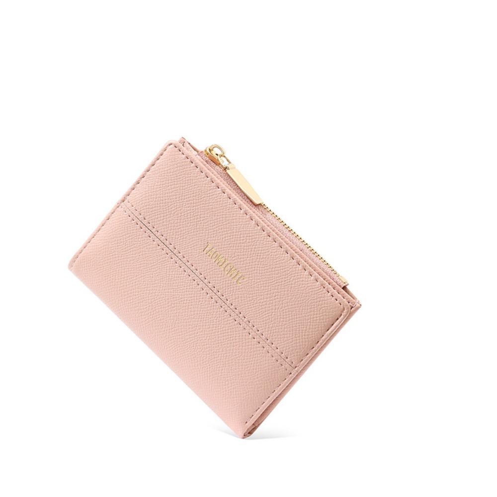 Pu Leather Business Card Holder Large Capacity Bank/ID/Credit Card Bag Women Short Wallet  Shopping