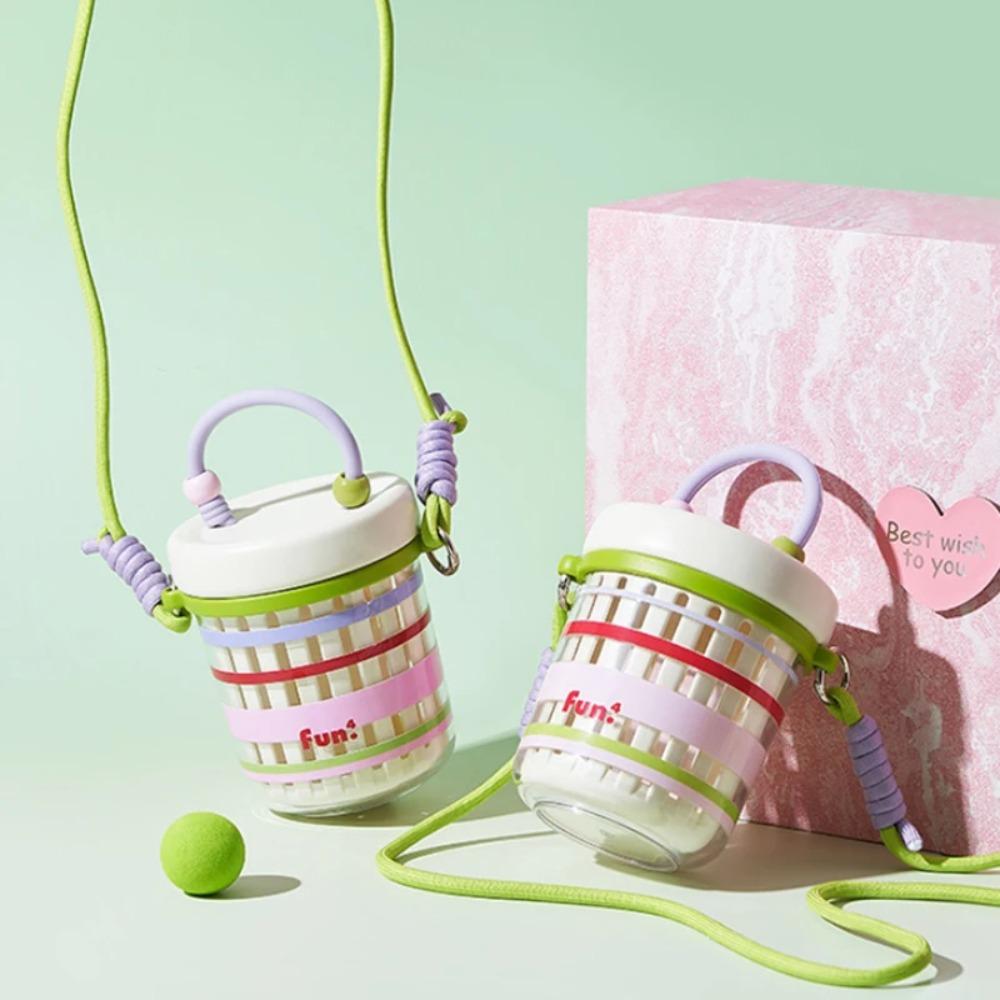Leakproof Fruit Drain Cup Dopamine Food Container Portable Salad Cup  School