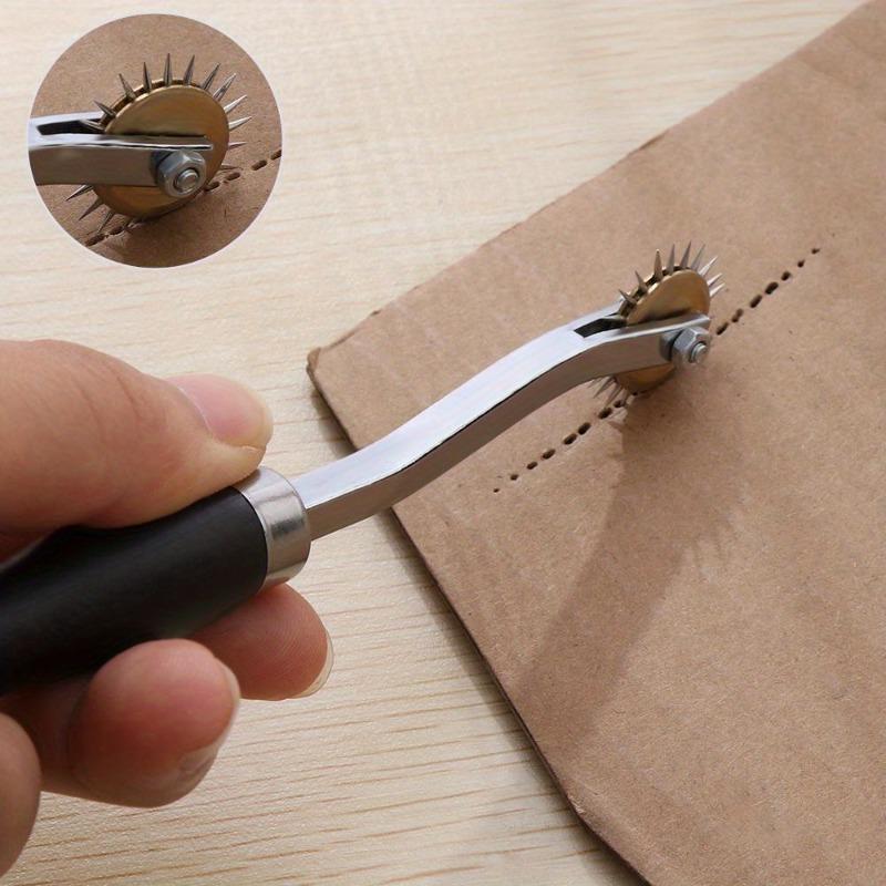 1PC New Useful Stainless Steel Leather Paper Overstitch Wheel Gear Roulette Spacer Sewing Tool Scriber