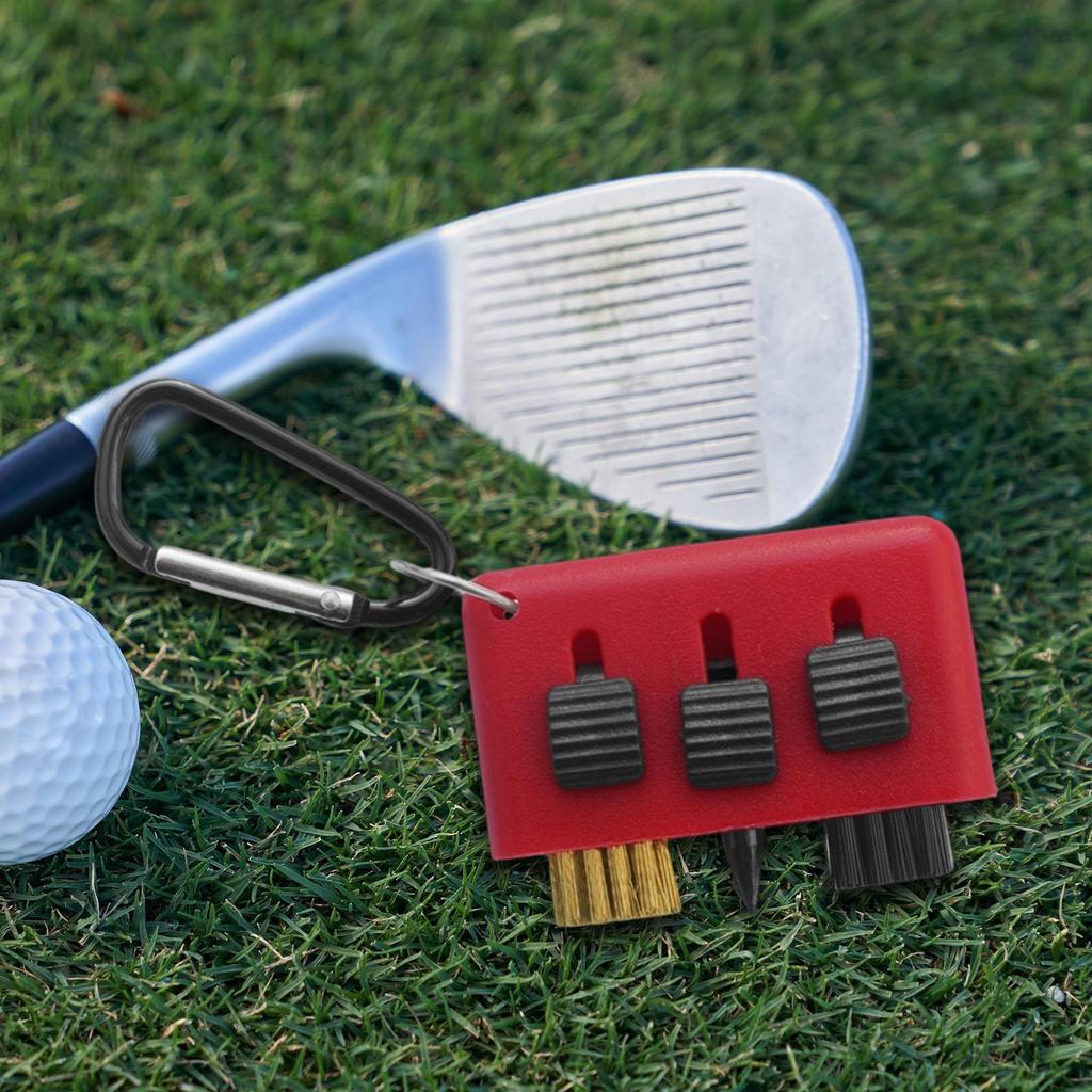Golf Club Cleaning Brush 3 in 1 Groove Cleaner Tool for Tournament