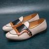 Men's Large Size Slip-on Leather Loafers - Size 48 Trendy Pull-on Driving Shoes