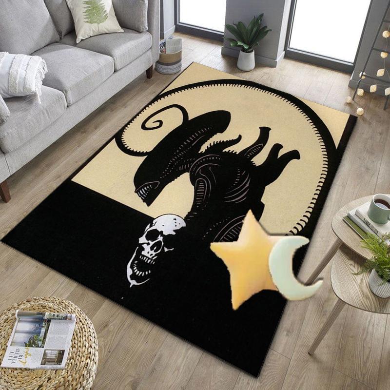 Alien horror Artwork Office Rug Chair Mat, Game Carpet, Suitable for Front Door, Bedroom, Living Room, Desk, Holiday Gift