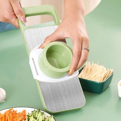 Küche 5 in 1 Edelstahl Multifunktionale Sichere Manuelle Gemüse Hobel Cutter Kartoffel Schredder Knoblauch Karotten Reibe Chopper