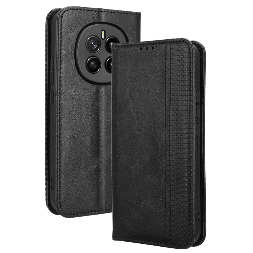For Honor Magic7 5G Leather Case Wallet Stand Retro Texture Phone Cover