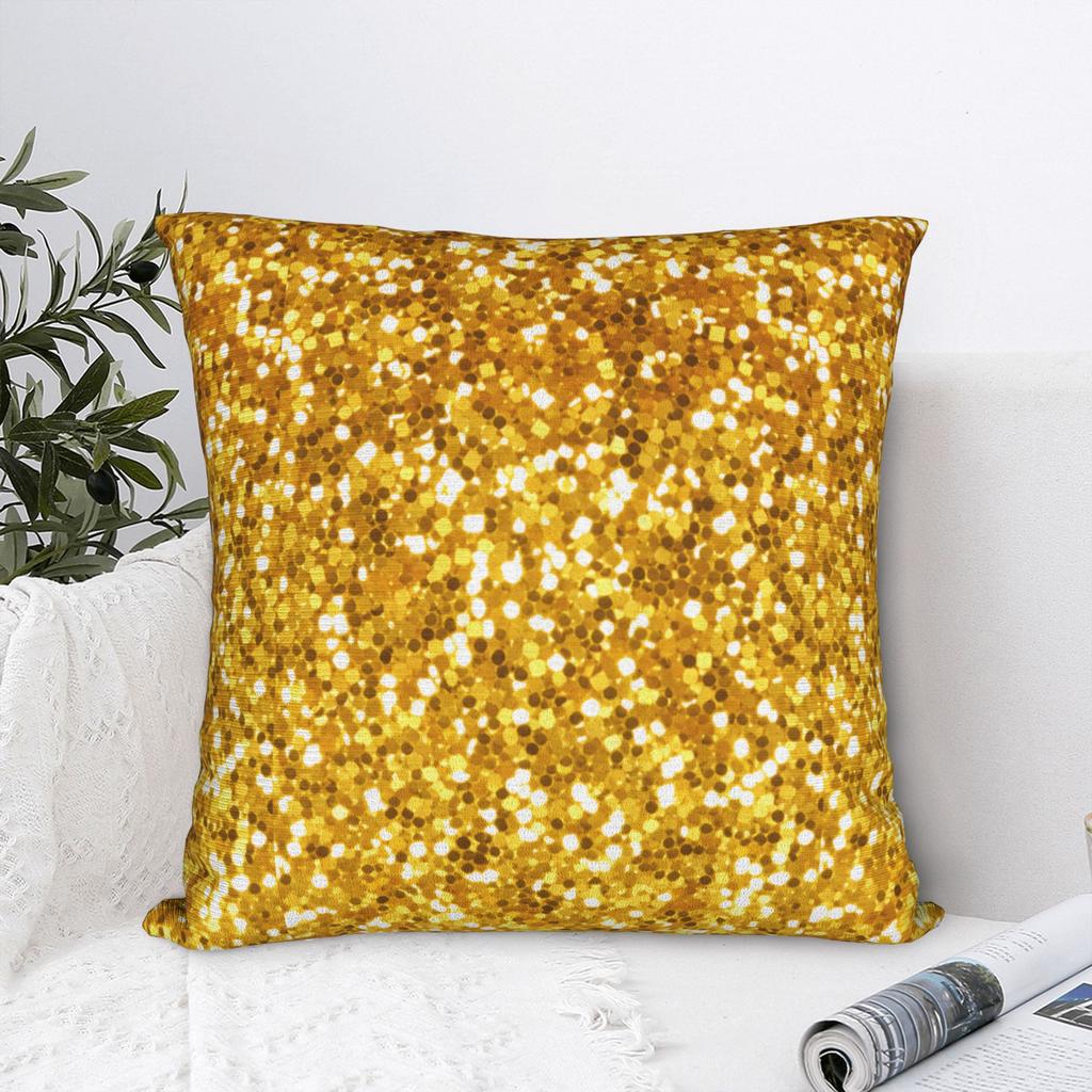 Glitzer Gold Kissenbezüge Retro Trendiger Kissenbezug Für Sofa Heimdeko Bequemer Kissenbezug