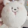 Put Tongue Samoyed Plush Keyring Dog Samoyed Doll Plush Keychain  Children's Gift
