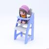 Classical Plastic Mini Baby Dining Chair for 1/12 Dollhouses Role Play Educational Kids Collectible Toy