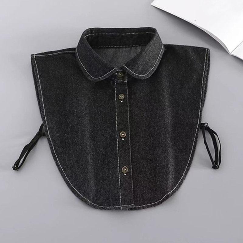 Fashion  Front Tie White Fake Collar for Women Stand Detachable Collar Fake Girls Vintage Lace Ladies False Blouse Collar