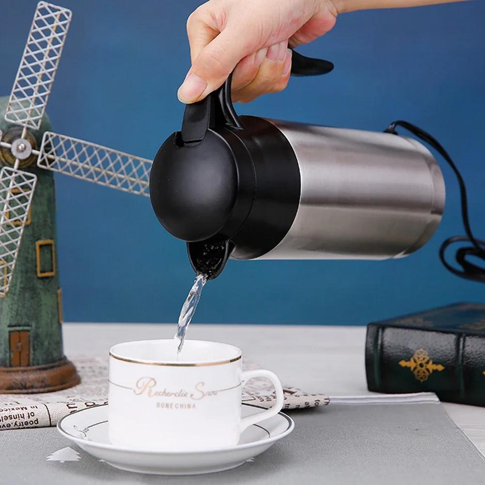 750/1000ML 12V/24V Universeller Auto Elektrischer Heizbecher Wasserkocher Edelstahl Wassererhitzer Flasche Schnelles Kochen Warmhalten