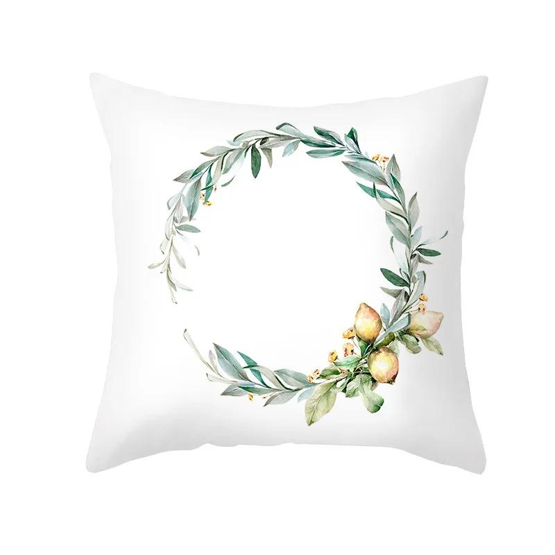 Nordic Summer Yellow Lemon Throw Pillow Cover Living Room Sofa Office Car Seat Waist Cushion   Home Decoration