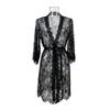 Sexy mesh nightgown lace lure seduction perspective pajamas women's outerwear