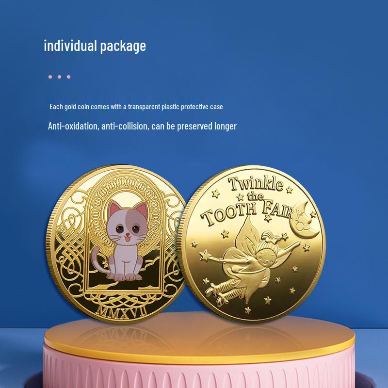 Tooth Fairy Keepsake: Gold Coin Storage Box for Children's Lost Teeth