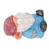 Garden Gnome Resin Structure Stable Bottom Retro Style Gnome Figurine for Patio Porch Decorations Flat Head Blue