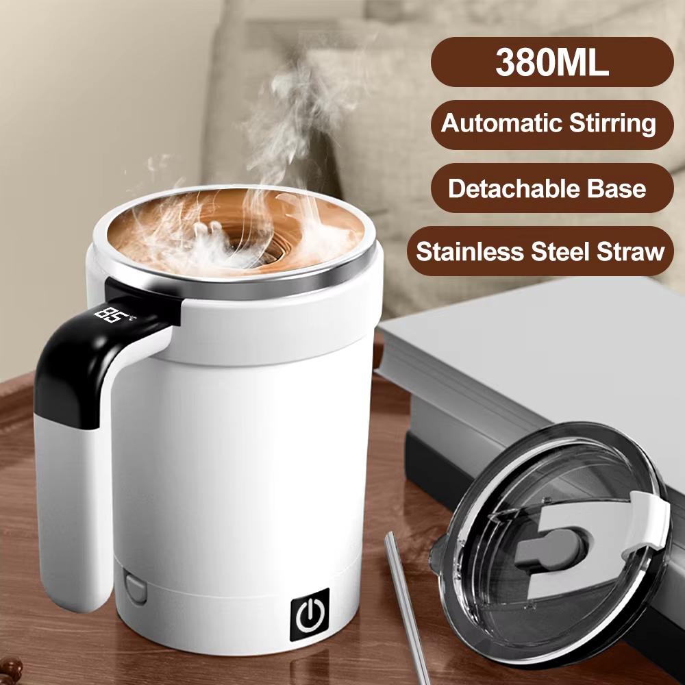 Copo Misturador Automático Recarregável Canecas Misturadoras Elétricas Mixer Magnético Caneca de Café de Aço Inoxidável Copo Magnético Rotativo