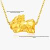 Golden Heart 999 Gold Pendant Necklace - Perfect Qixi Valentine's Day Gift for Her